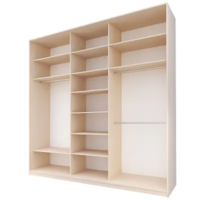 картинка Шкаф-купе 3-х дверный МАКС с зеркалом по центру от магазина КУПИ КУПЕ